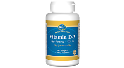Edgar Cayce's Nature's Blessing Supplement Recommendations Vitamin D-3, 1000 IU