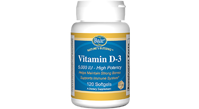 Edgar Cayce's Nature's Blessing Supplement Recommendations Vitamin D-3 5000 IU